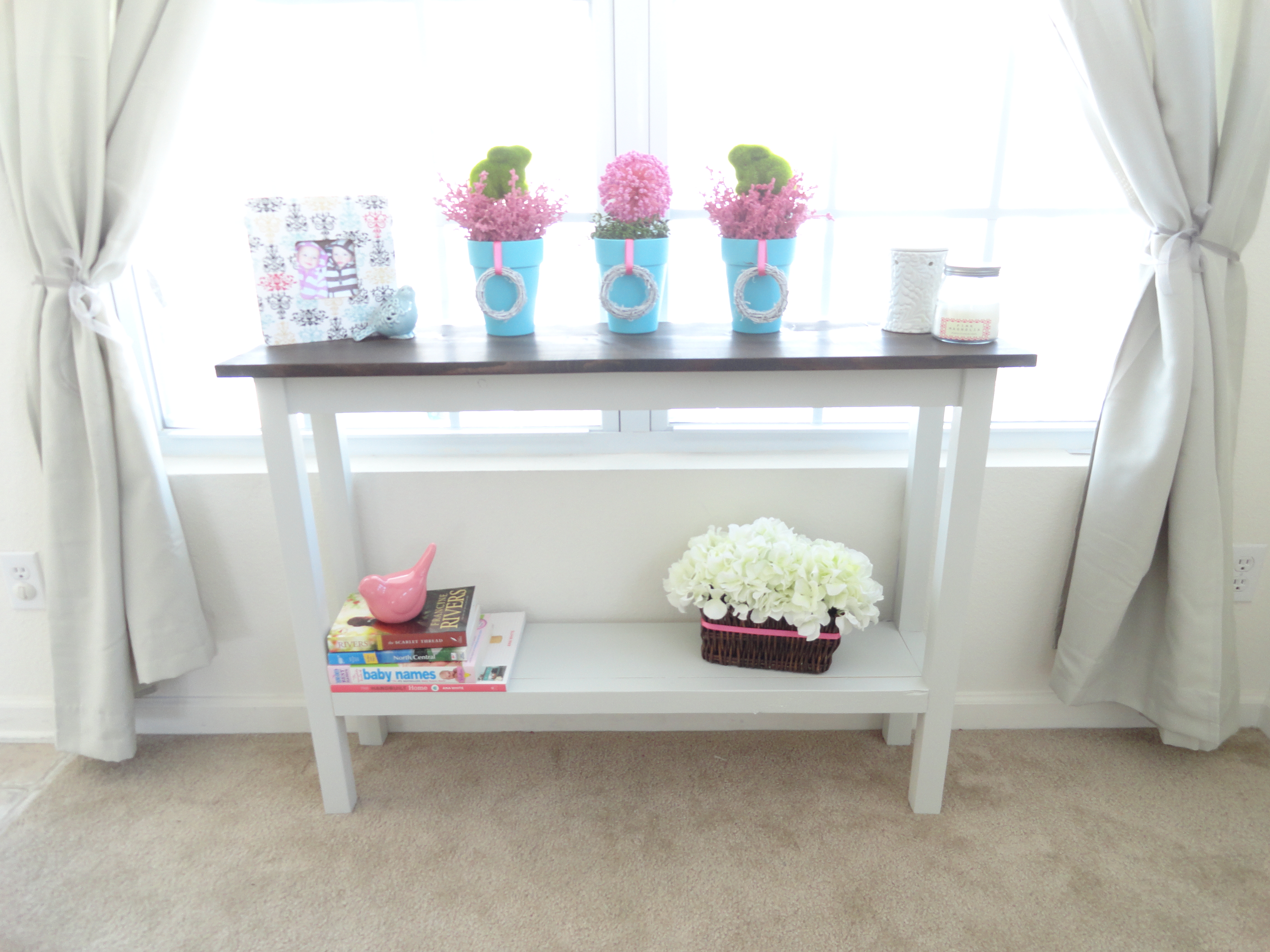 window console table