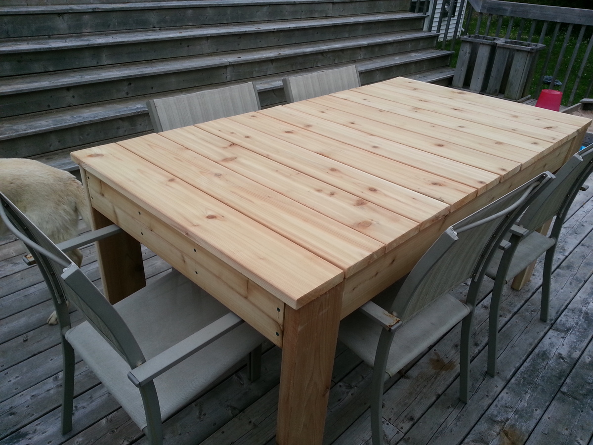 Cedar outdoor deals dining table