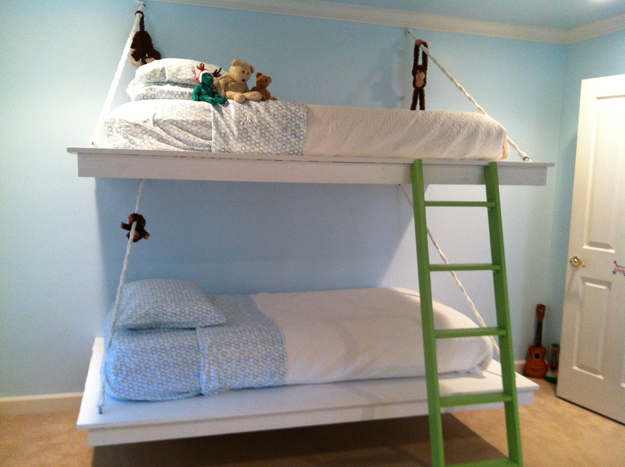 Hanging Bunk Beds Ana White, Diy Rope Ladder For Bunk Bed