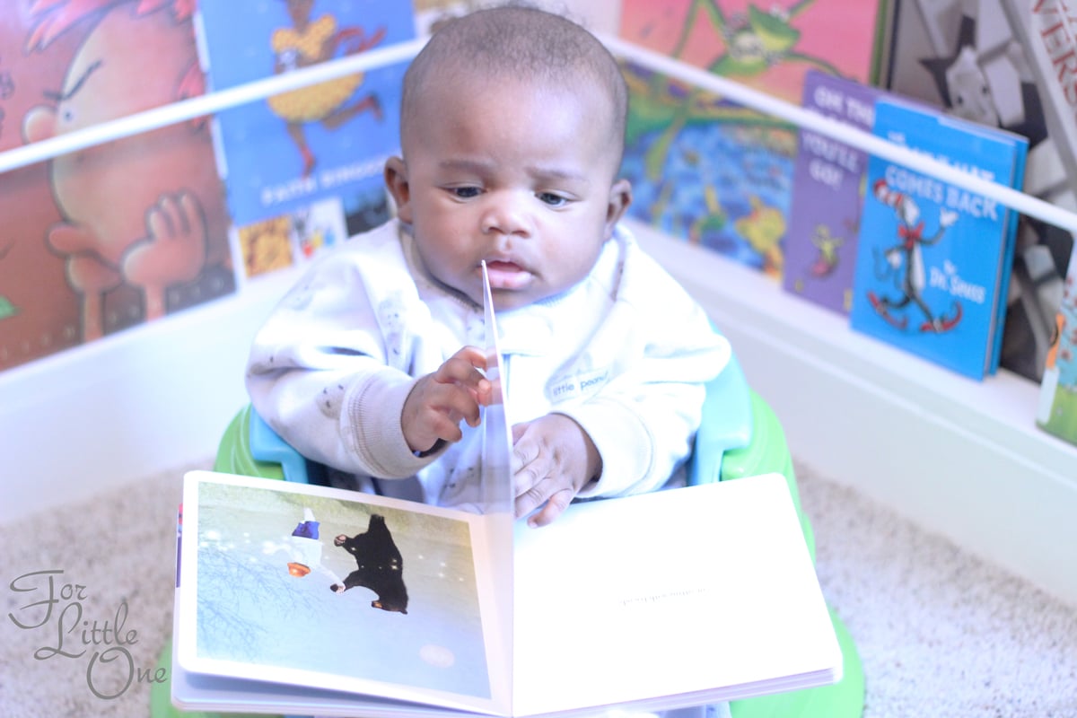 baby reading book