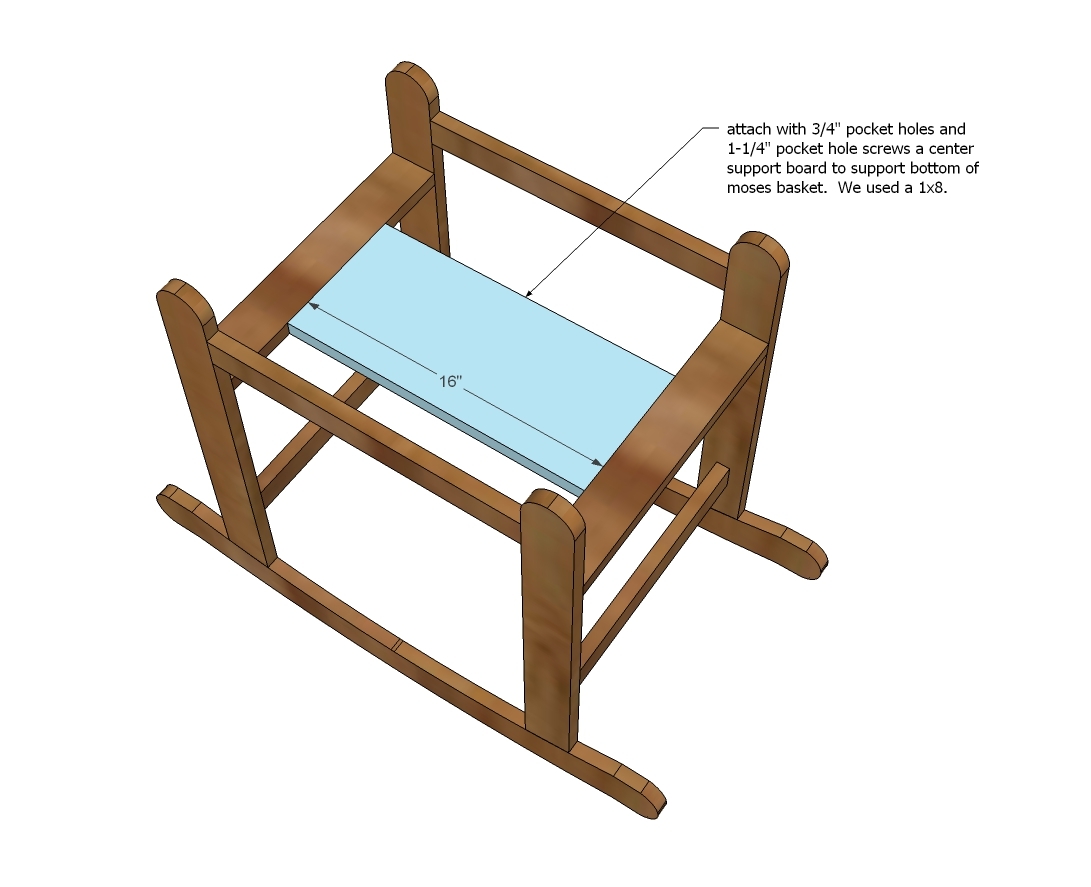 Self Assembly Wooden Folding Moses Basket Stand