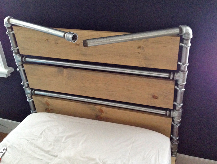 Pipe And Wood Slat Bed Ana White, Diy Galvanized Pipe Bed Frame
