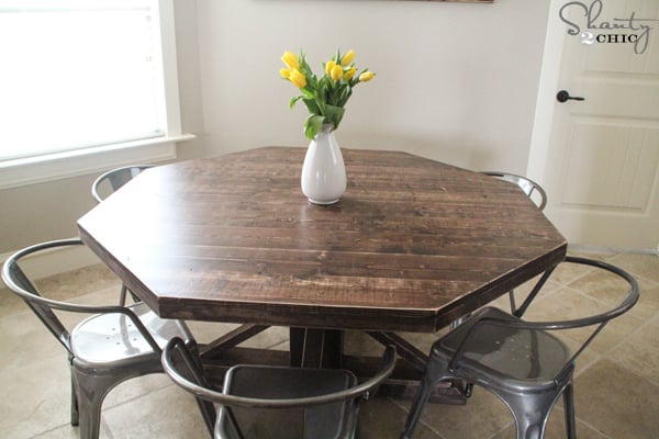 octagon shaped dining room table