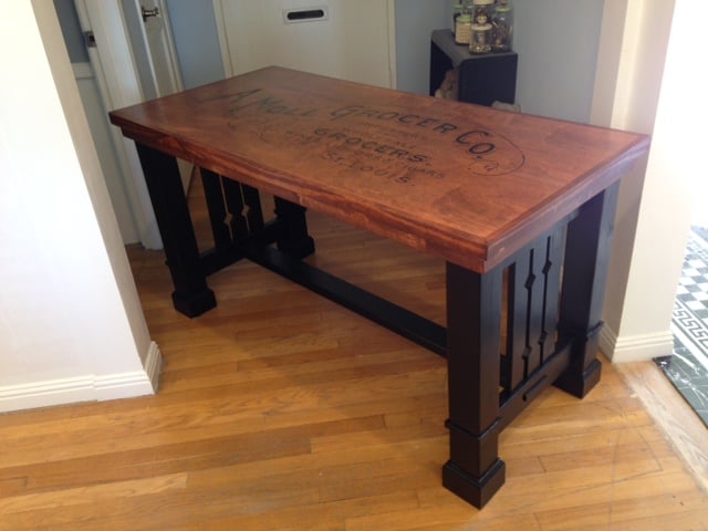 mission style trestle table