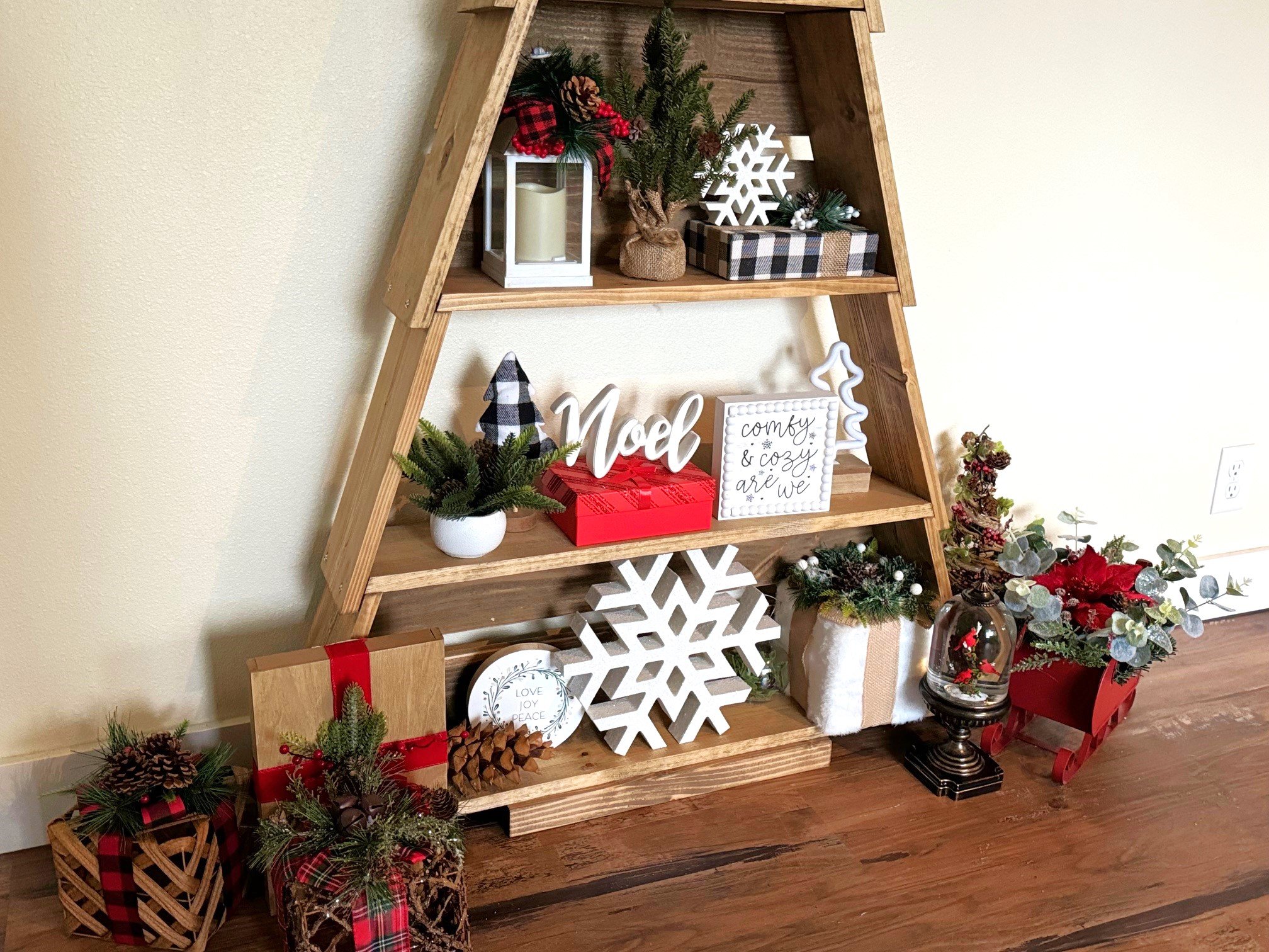 stackable christmas tree shelf