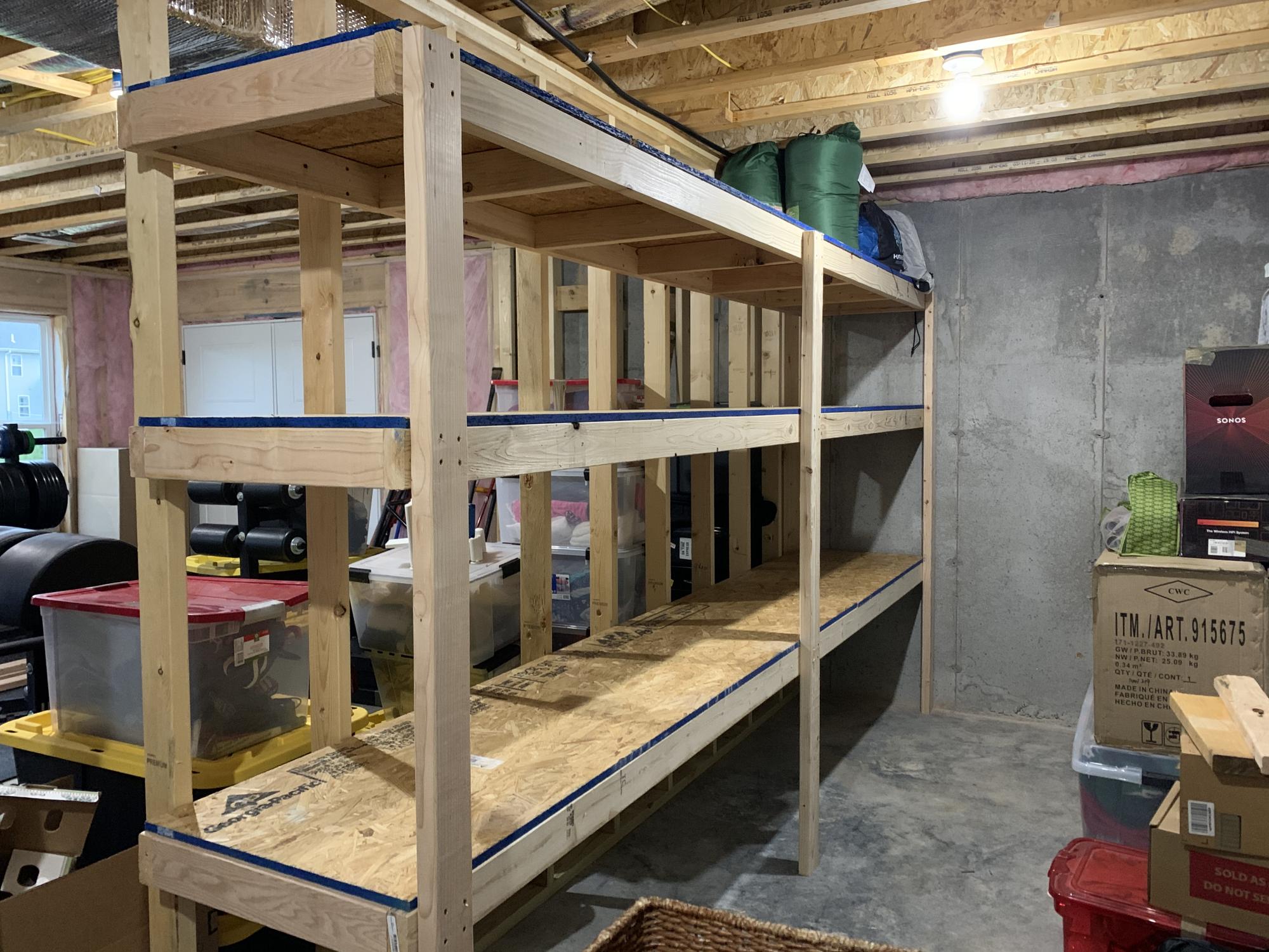 How to Make a Basement Storage Shelf