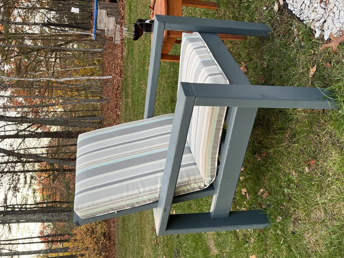 Essential Wood Outdoor Chair Frame for Standard Chair Cushion