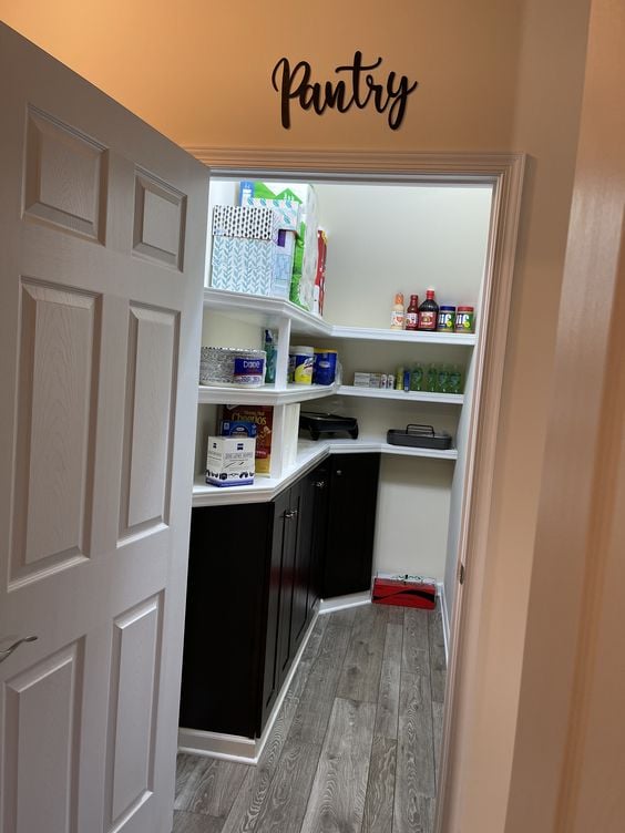 Indiri Wood: Creating Pantry Space. We added a full pantry under the  staircase!