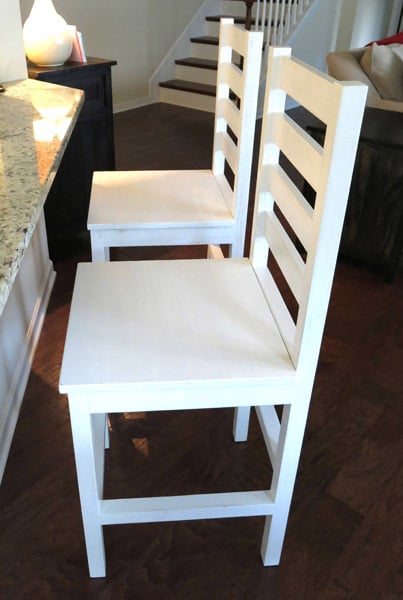 Counter Height Bar Stool Ana White, White Bar Stool With Backrest