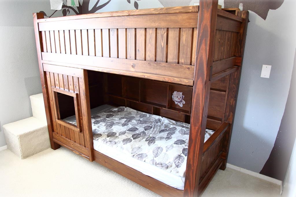 Bunk Bed By The Diy Plan Ana White, Diy Bunk Bed Plans With Stairs