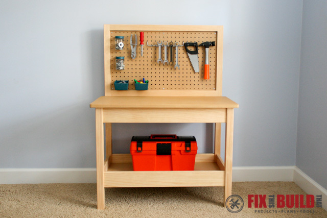 wooden workbench for toddlers