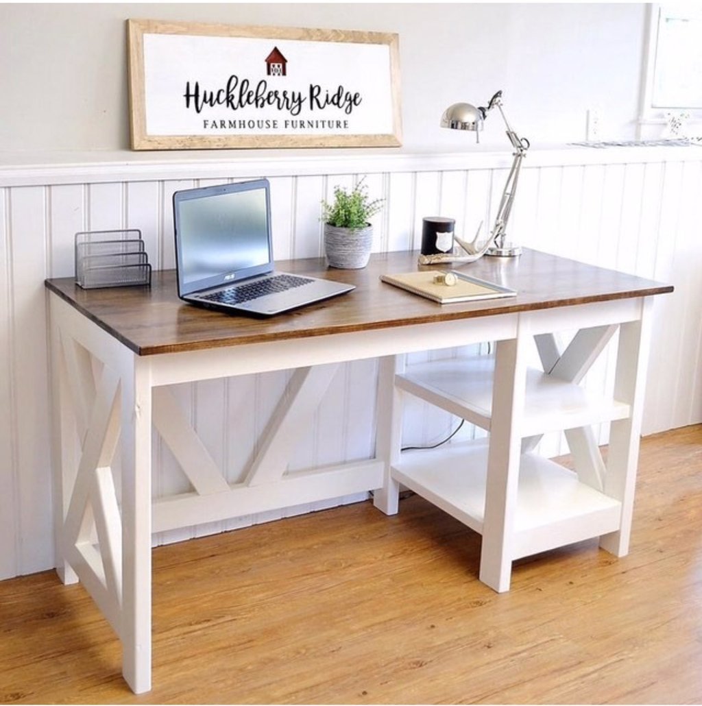Farmhouse X Desk for the Home Office