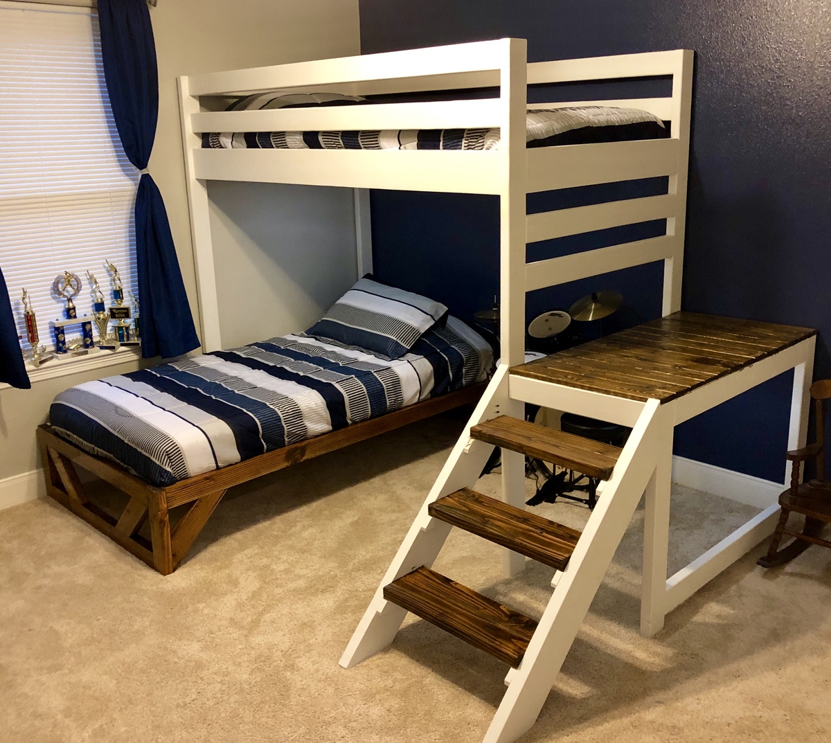 Loft Bed Over Perpendicular Twin | Ana White