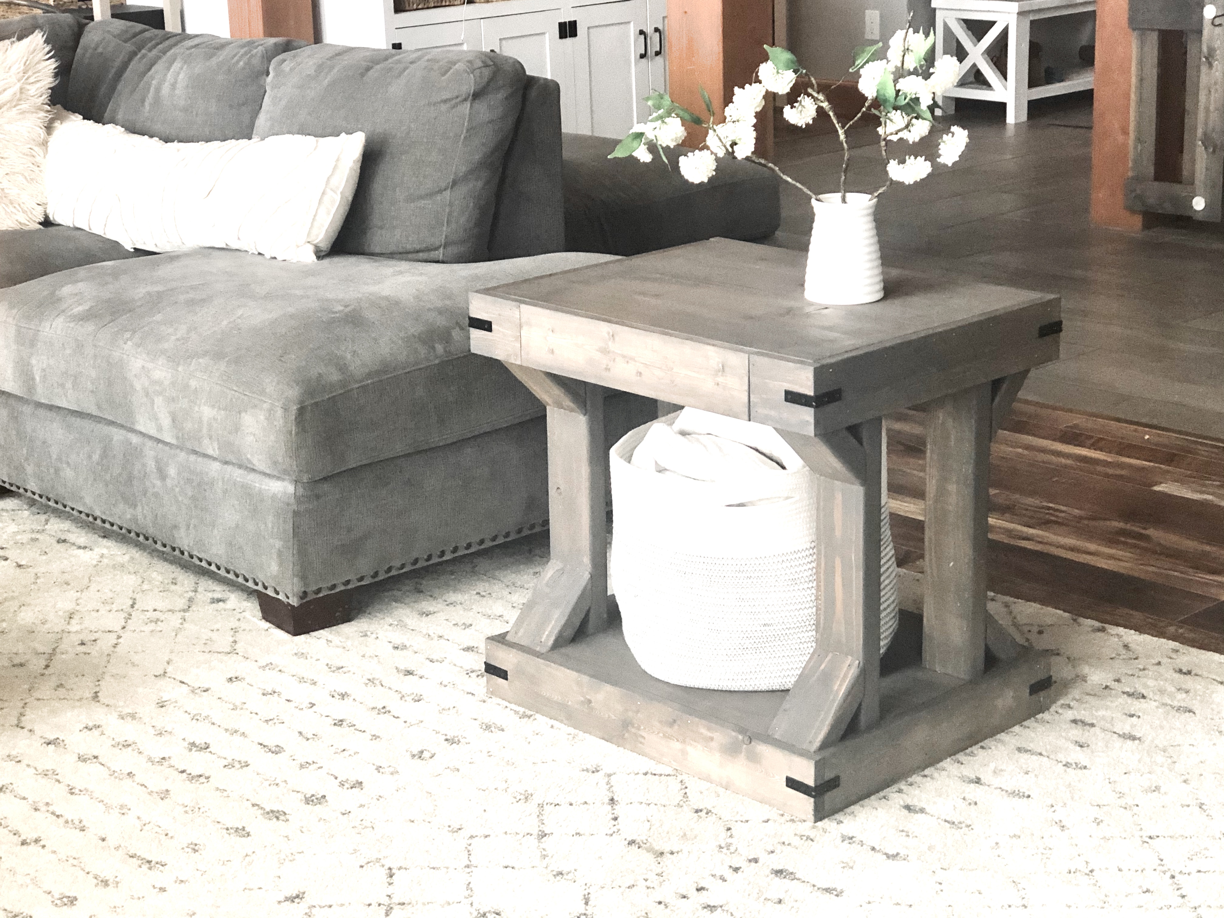 modern farmhouse end tables for living room