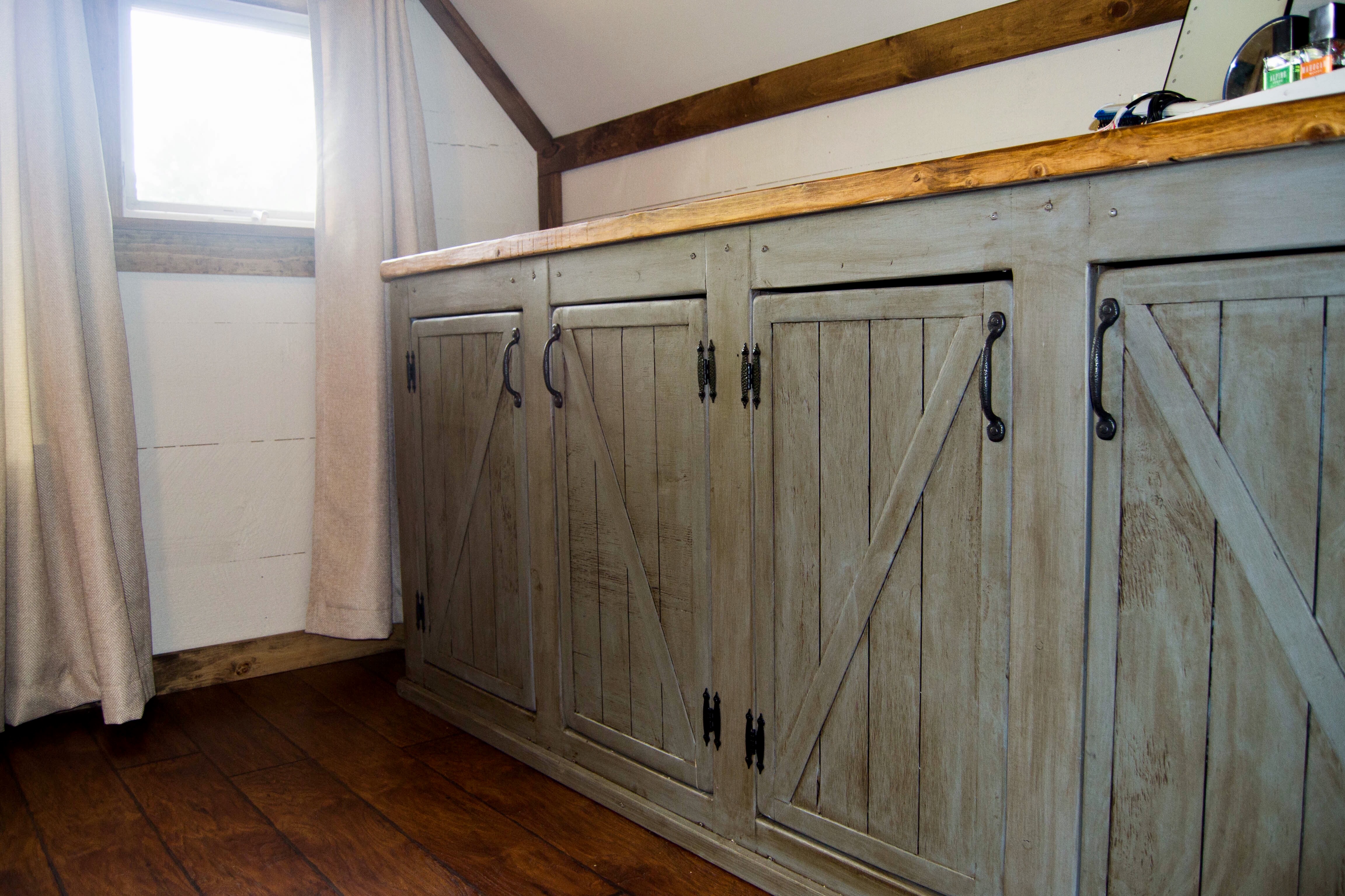 Scrapped the Sliding Barn Doors, Rustic Cabinet Doors Instead | Ana White