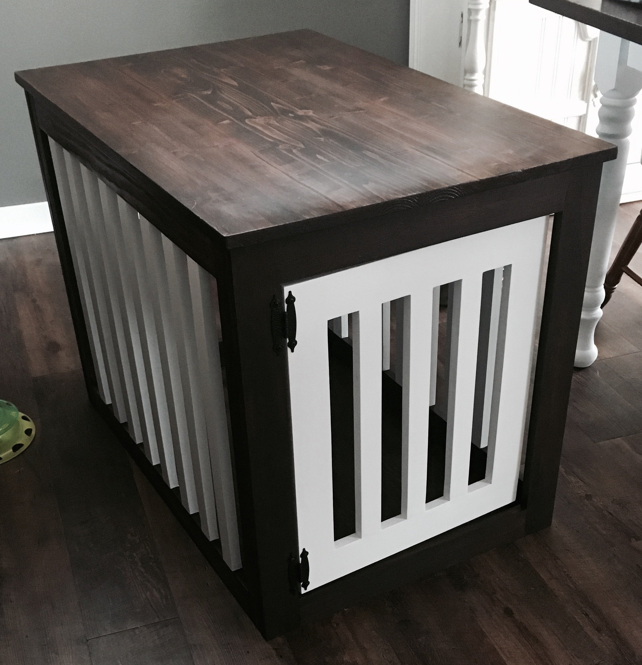 Wood dog crate end table Ana White
