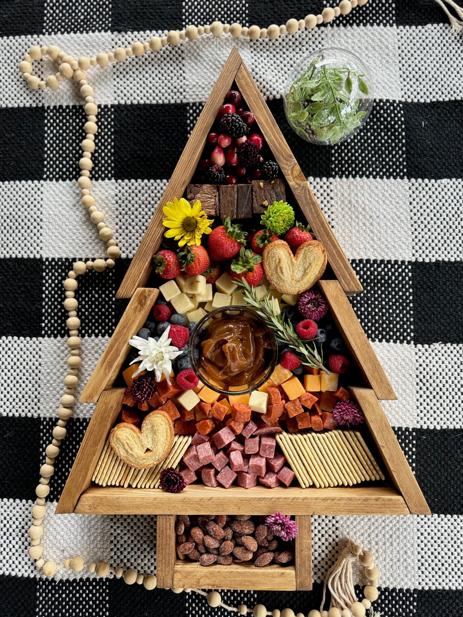 Wood Christmas Tree Tray