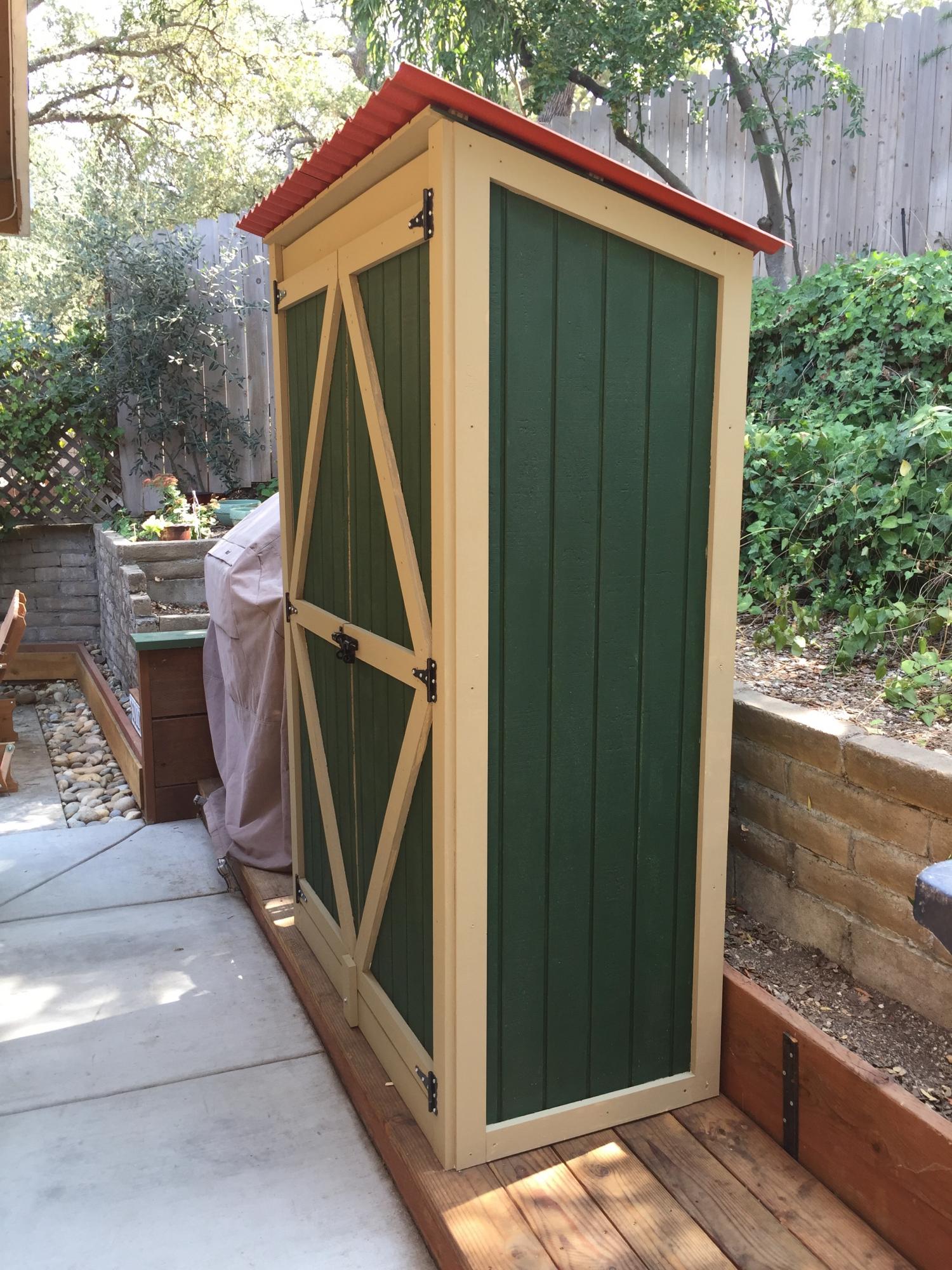 Garden Tool Shed based on plans for Small Outdoor Shed Ana White