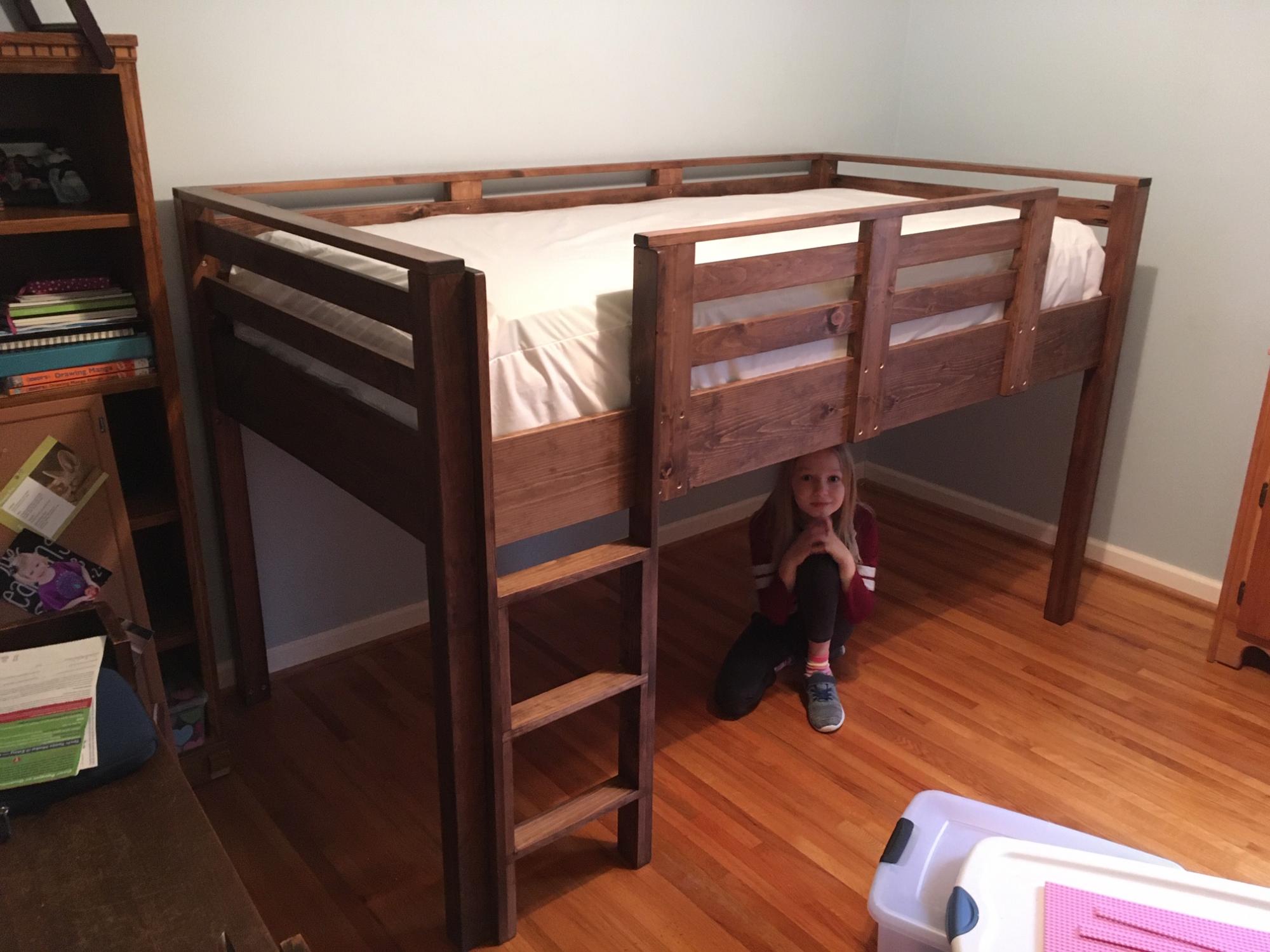 Ana white loft bed with stairs