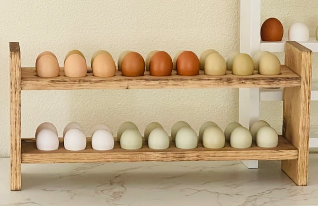 wooden egg holder
