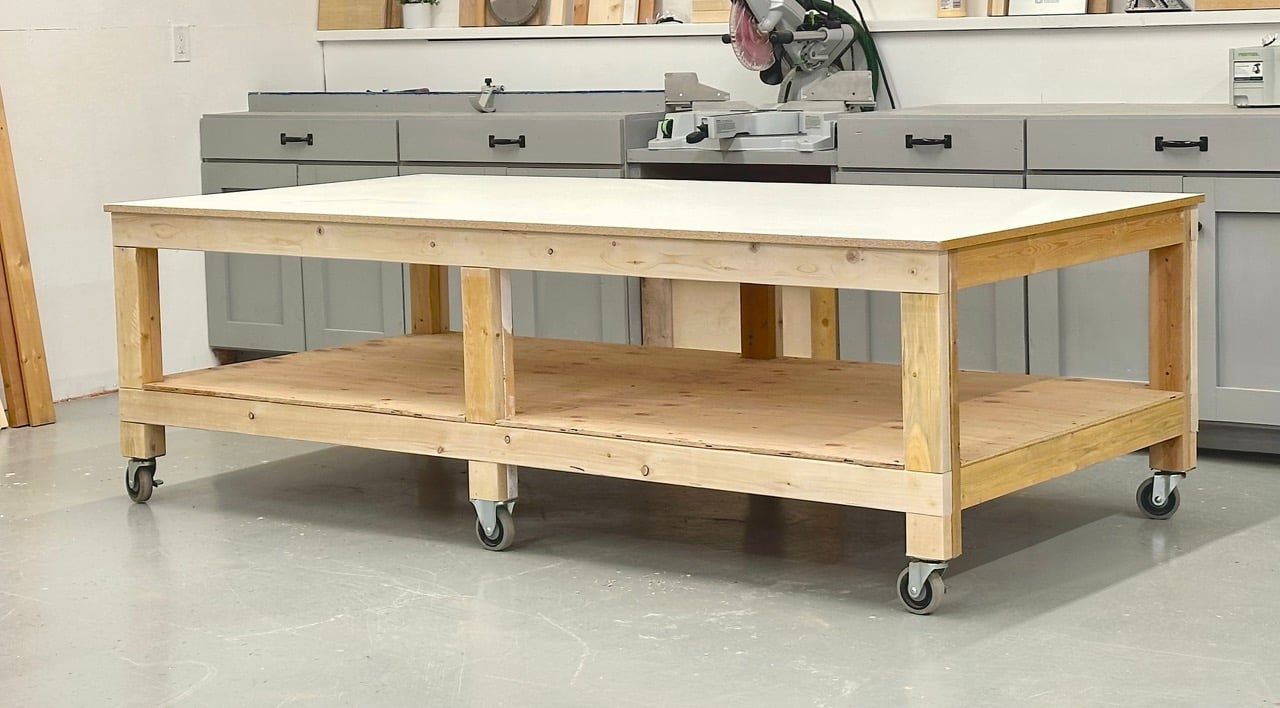 4x8 worktable workbench free plans