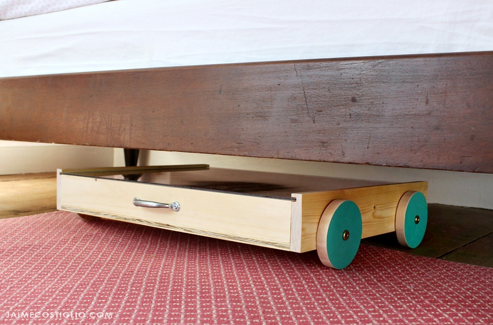 under bed art cart diy project