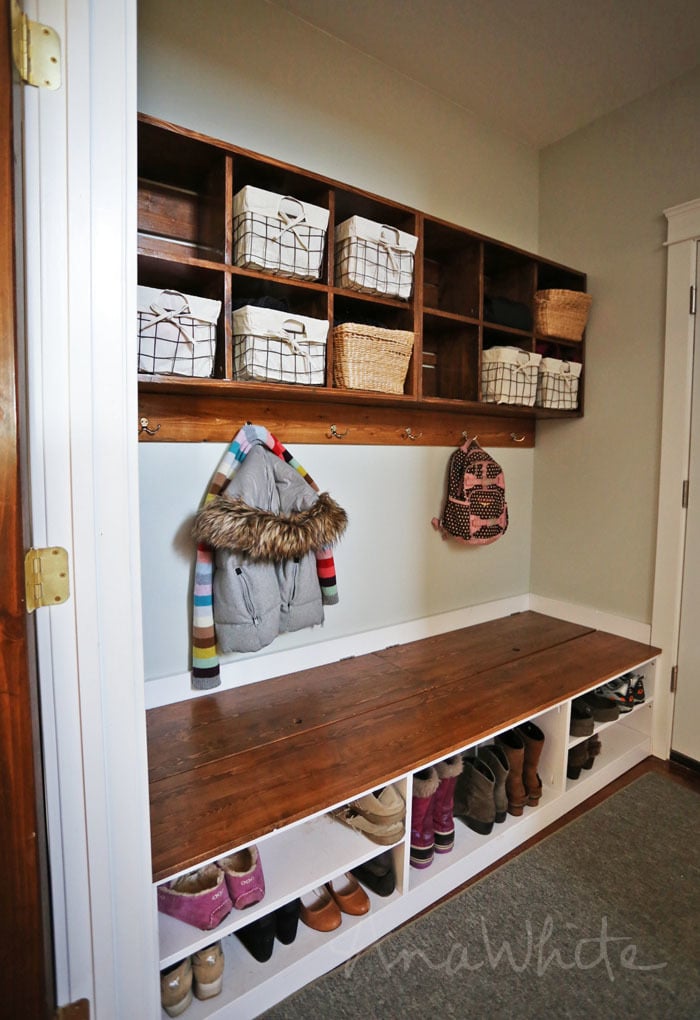 Extra Wide Shoe Bench Ana White - Mudroom Bench Ideas Diy