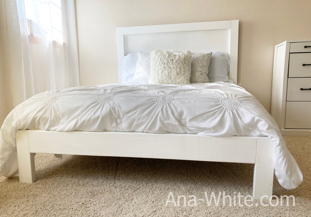Super Simple Bed Frame Queen Full And, How To Build A Simple Queen Size Bed Frame