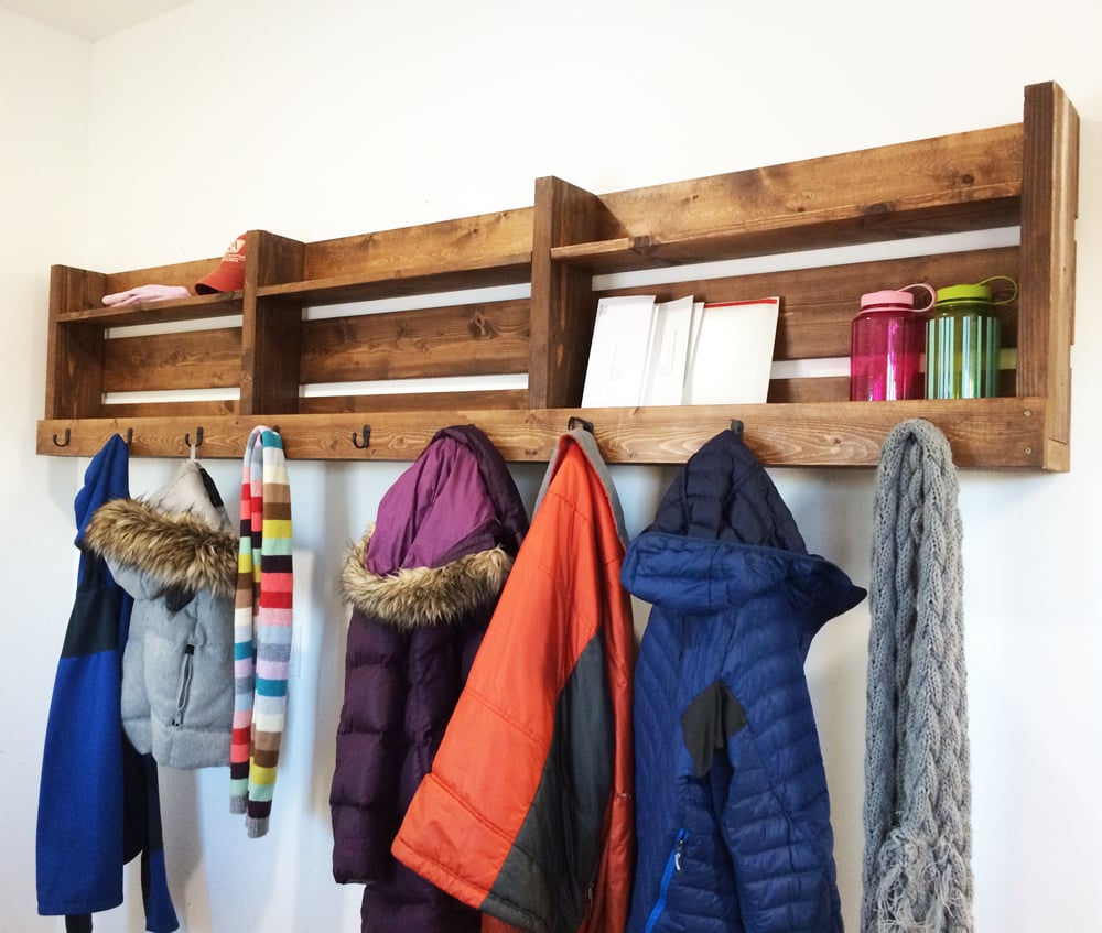 diy coat rack extra long for hallway narrow