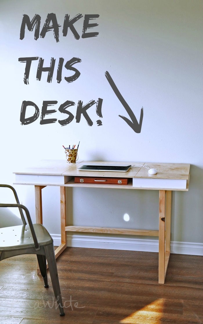 Modern 2x2 Desk Base For Build Your Own, Modern Desk Table Plans