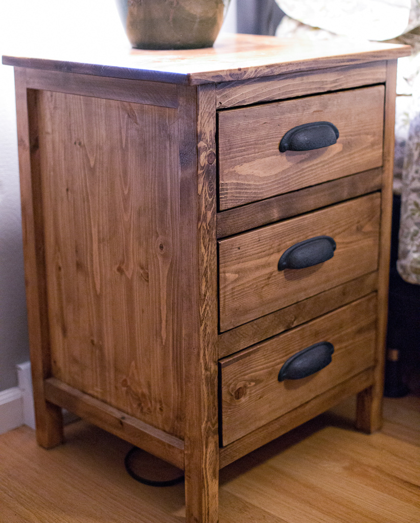 Reclaimed Wood Look Bedside Table Ana White