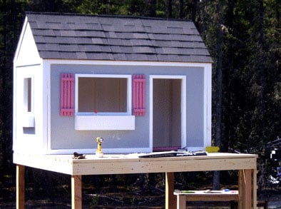 front wall of playhouse easy to build plans