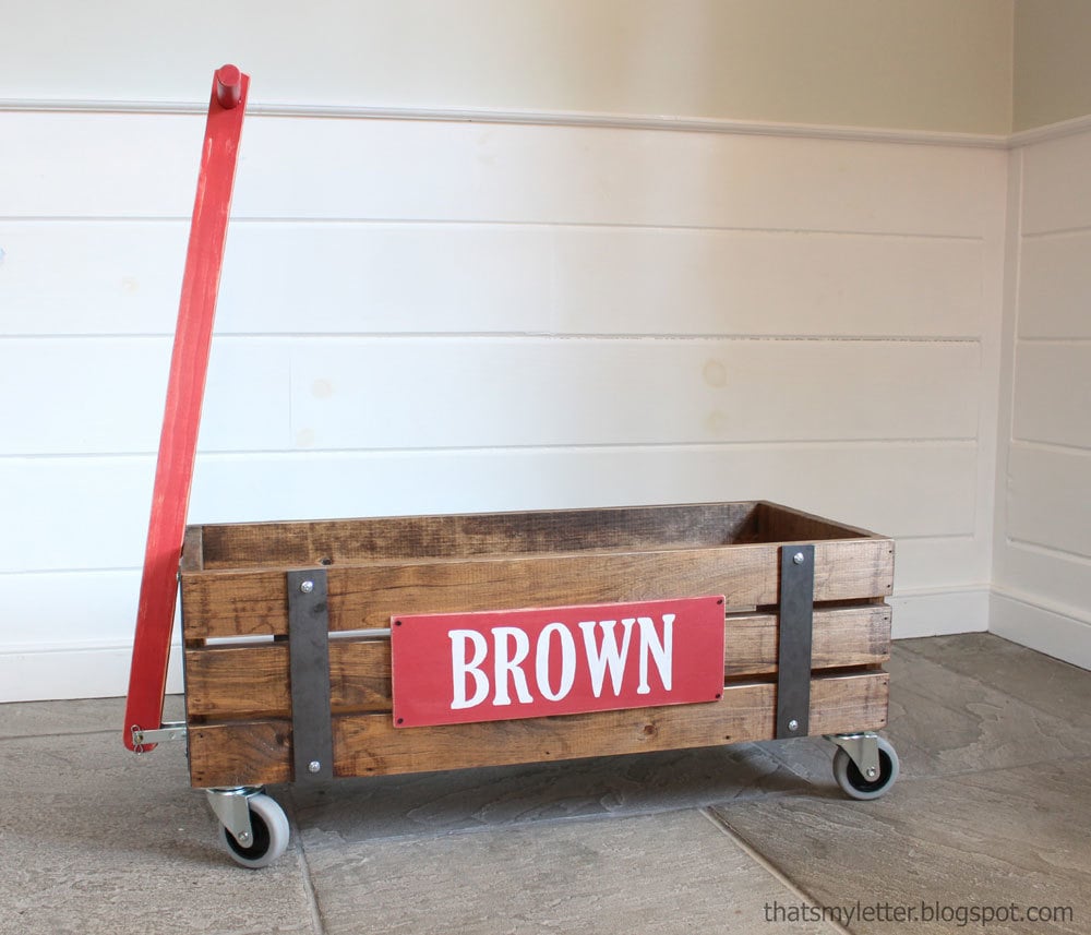 childs wooden wagon