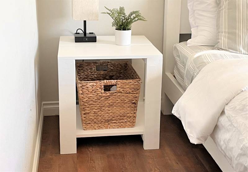 diy end table or accent table bedside table free plans