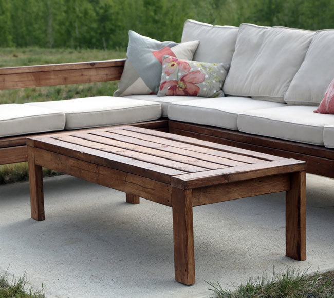2x4 Outdoor Coffee Table Ana White, Wooden Patio Table Plans Free