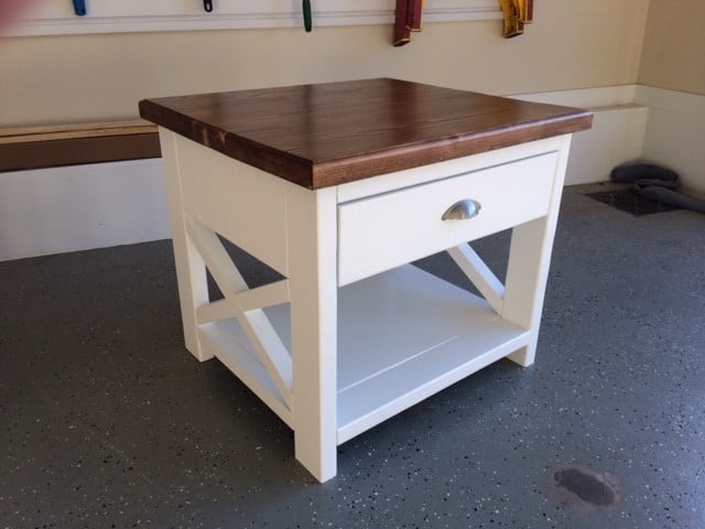 Rustic End Table With Storage Drawer Ana White - Diy Rustic End Table With Drawer
