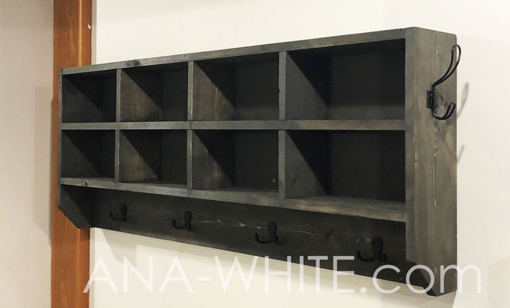 Cubby Organizer with Hooks