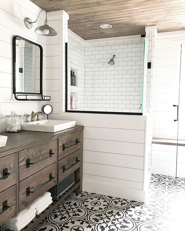 Rustic Farmhouse Double Bath Vanity With Angelarosediyhome Ana White - Double Sink Farmhouse Bathroom Vanity