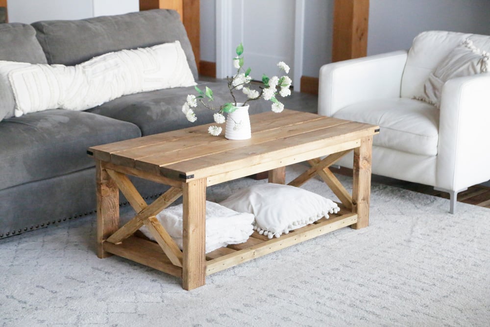 Farmhouse Coffee Table Beginner Under, How Far From Couch Should Coffee Table Be