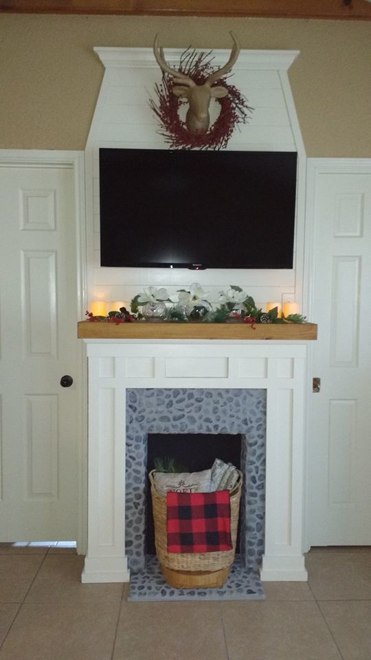 Faux Fireplace With Hidden Dvd Shelf Ana White