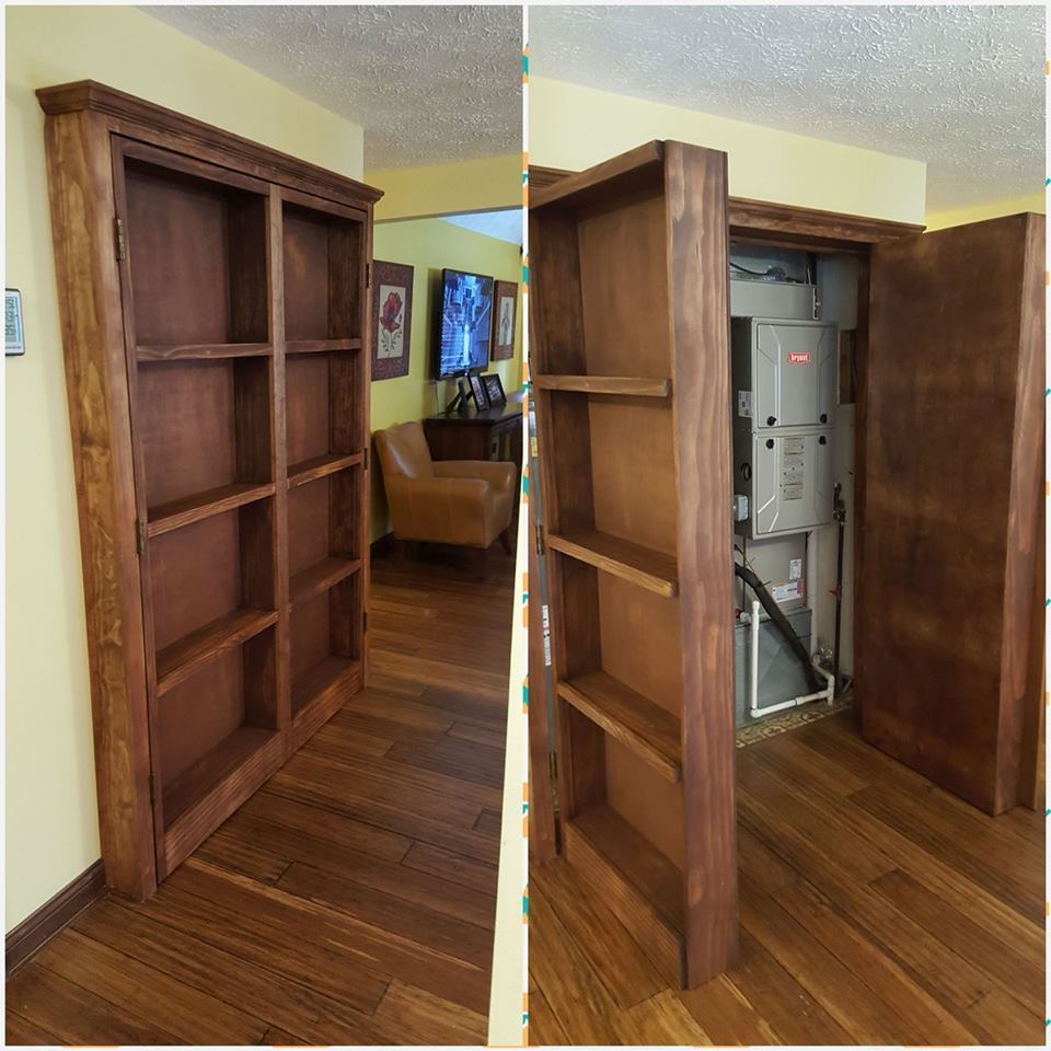 Bookshelf Doors Over Closet, How To Build A Door Bookcase