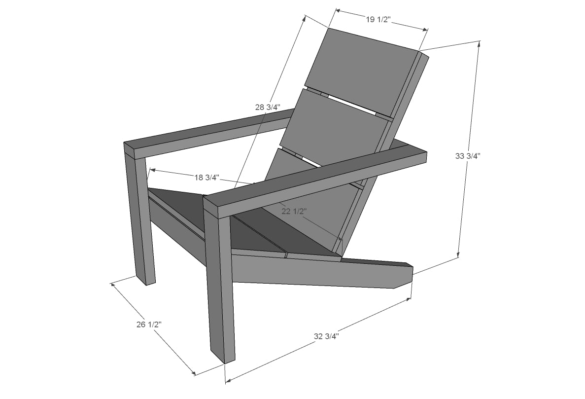 Adirondack chair dimensions