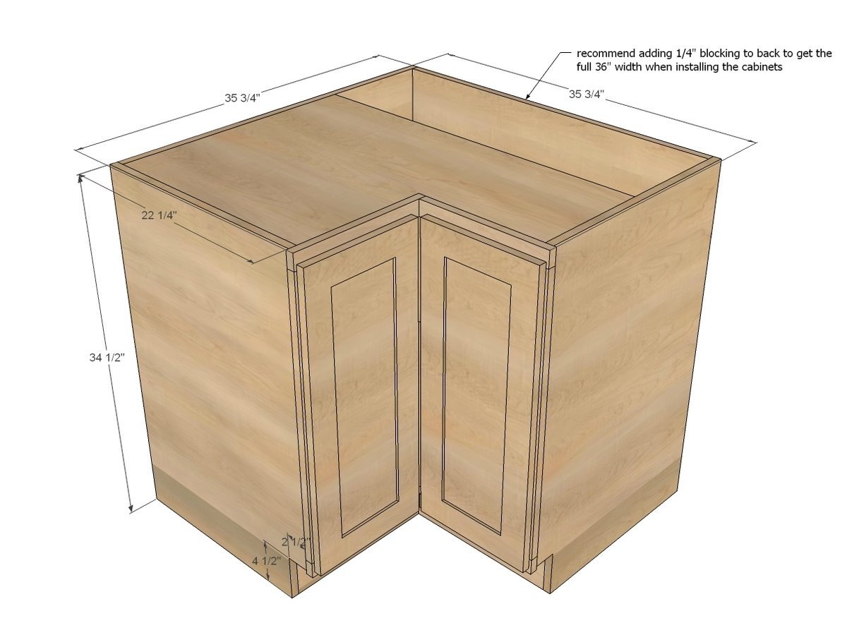  corner kitchen cabinets dimensions