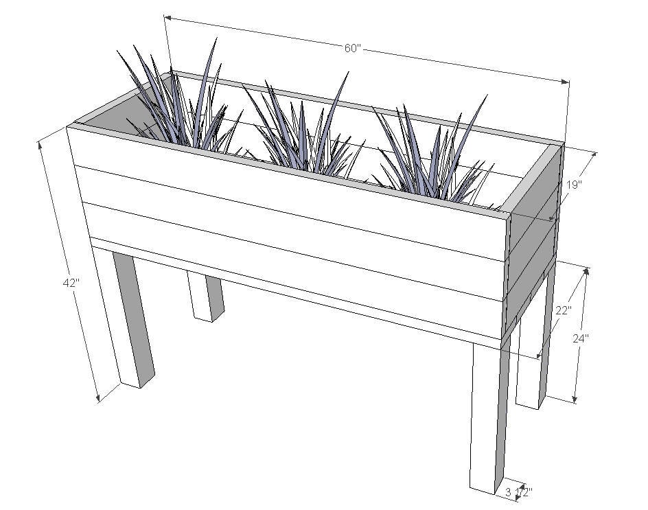 raised wood planter box plans