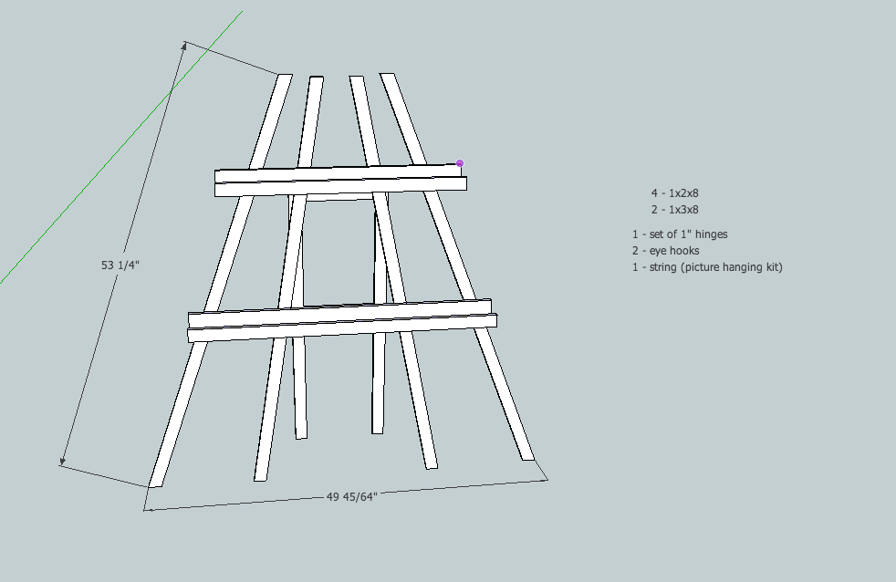 easel dimensions