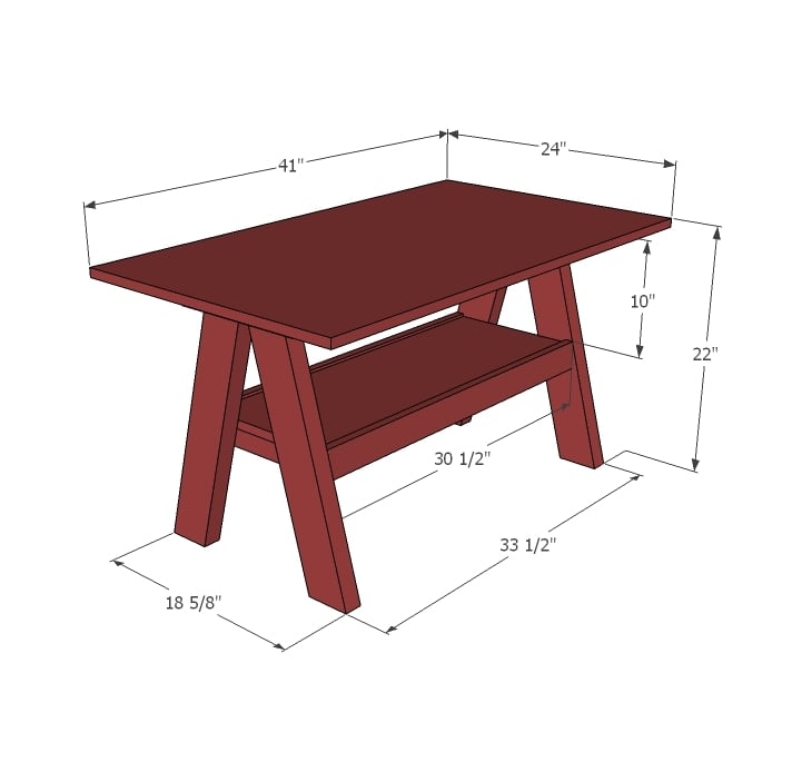 trestle play table dimensions