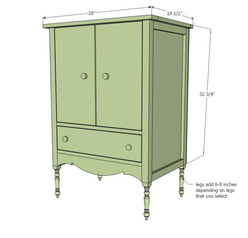 mini armoire cabinet plans