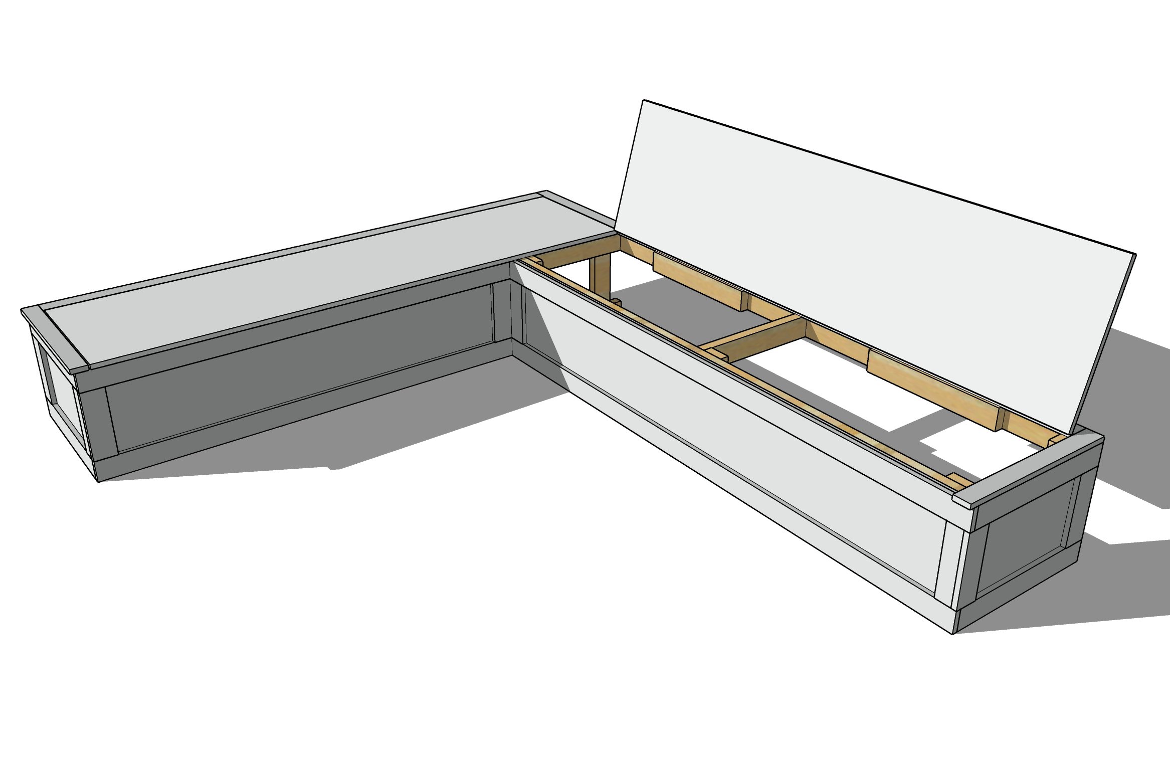 corner bench dimensions
