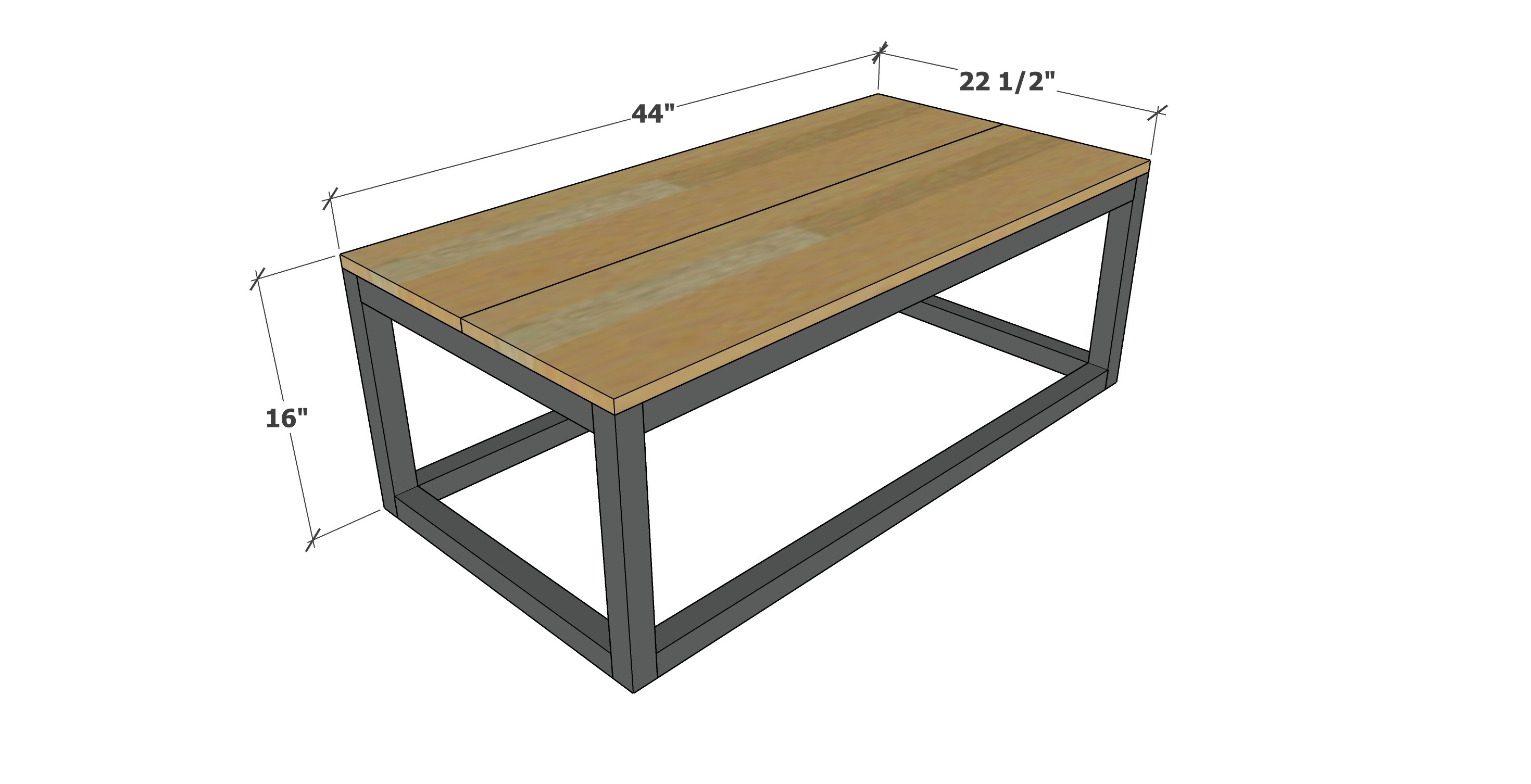 rectangle coffee table dimensions