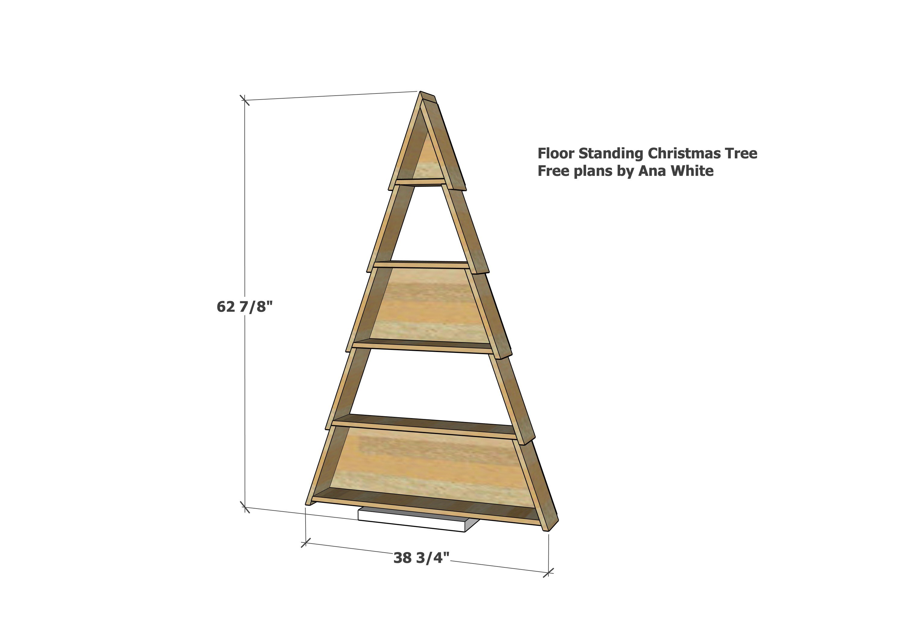 christmas tree shelf plans